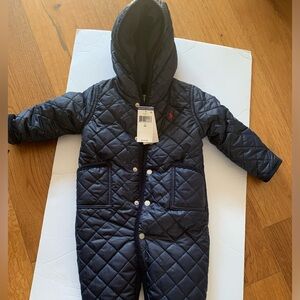 New Quilted Bunting Snowsuite, Aviator Navy, 9 m